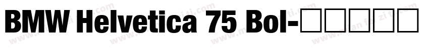 BMW Helvetica 75 Bol字体转换